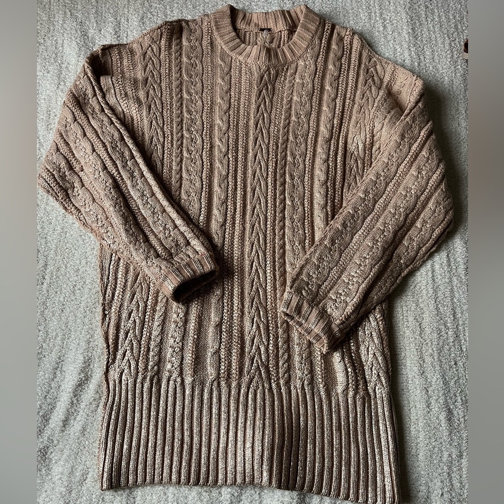 FREE PEOPLE METALLIC SWEATER DRESS